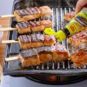 Savorventure Grilled Salmon Belly Skewers