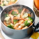 Steamed Shrimp and Vegetables