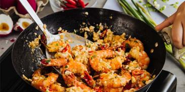 Prawns in Salted Egg Butter Sauce